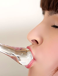 Margarita strips down to her black and white skirt today.